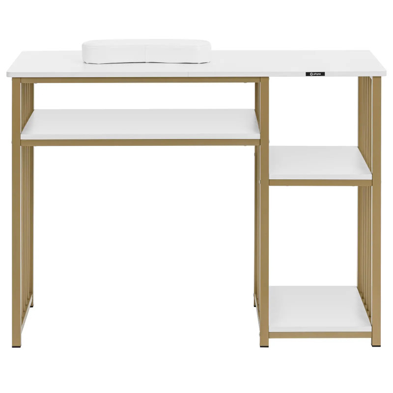 Manikiūro kosmetinis stalas su rankų atrama 110 x 46 cm - Baltas auksas