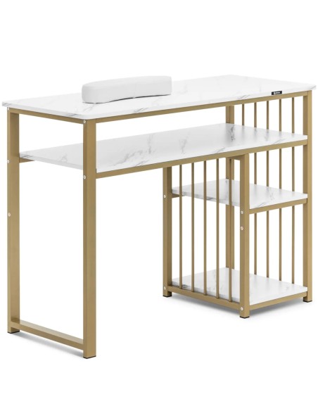 Kosmetinis manikiūro stalas su metaline rankų atrama 110 x 46 cm - marmurinis auksas
 
Kosmetinis manikiūro stalas su metaline rankų atrama 110 x 46 cm - marmurinis auksas