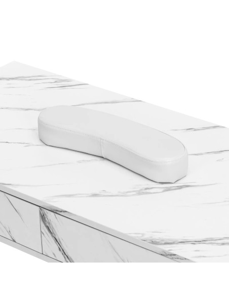 Manikiūro kosmetikos stalas su rankų atrama 2 stalčiais 106 x 52 cm – marmurinis auksas
 
Manikiūro kosmetikos stalas su rankų atrama 2 stalčiais 106 x 52 cm – marmurinis auksas