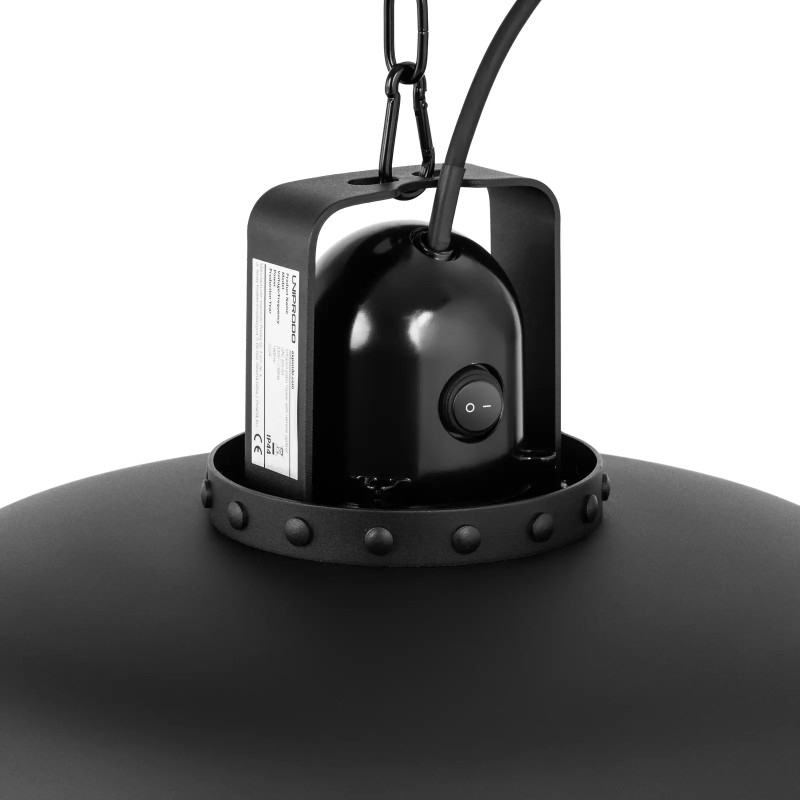 Infraraudonųjų spindulių terasos šildytuvo pakabinama lempa su nuotolinio valdymo pulteliu 600/ 1200/ 1800 W