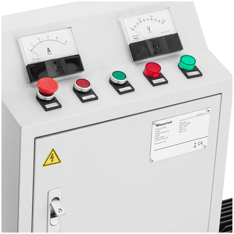 Granulių malūno granuliavimo mašina granulėms pjuvenų padavimas mobili 15 kW 400 V 600 kg/ h dia. 260 mm