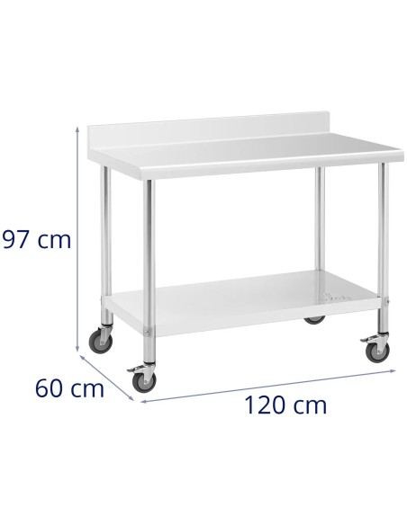 Sieninis stalviršio stalas su ratlankiu ant ratukų 1 lentyna 120 x 60 cm iki 158 kg
 
Sieninis stalviršio stalas su ratlankiu ant ratukų 1 lentyna 120 x 60 cm iki 158 kg