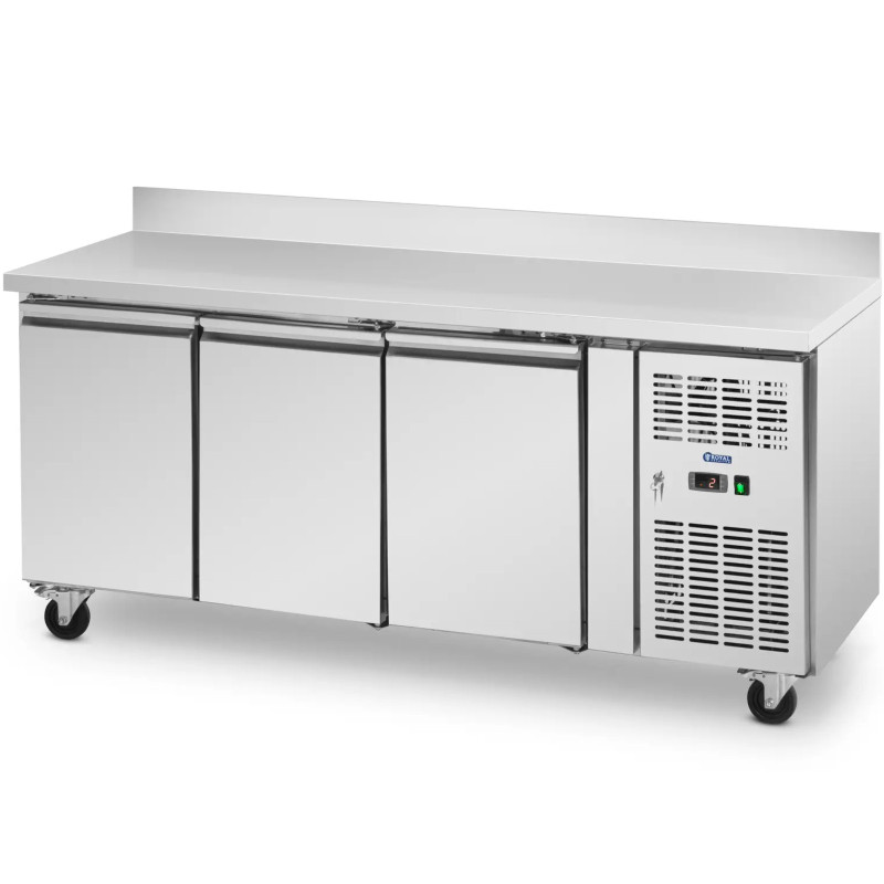 Šaldomas maitinimo stalas su ratlankiu ant ratų 3 kameros 410 l 179x70x95 cm