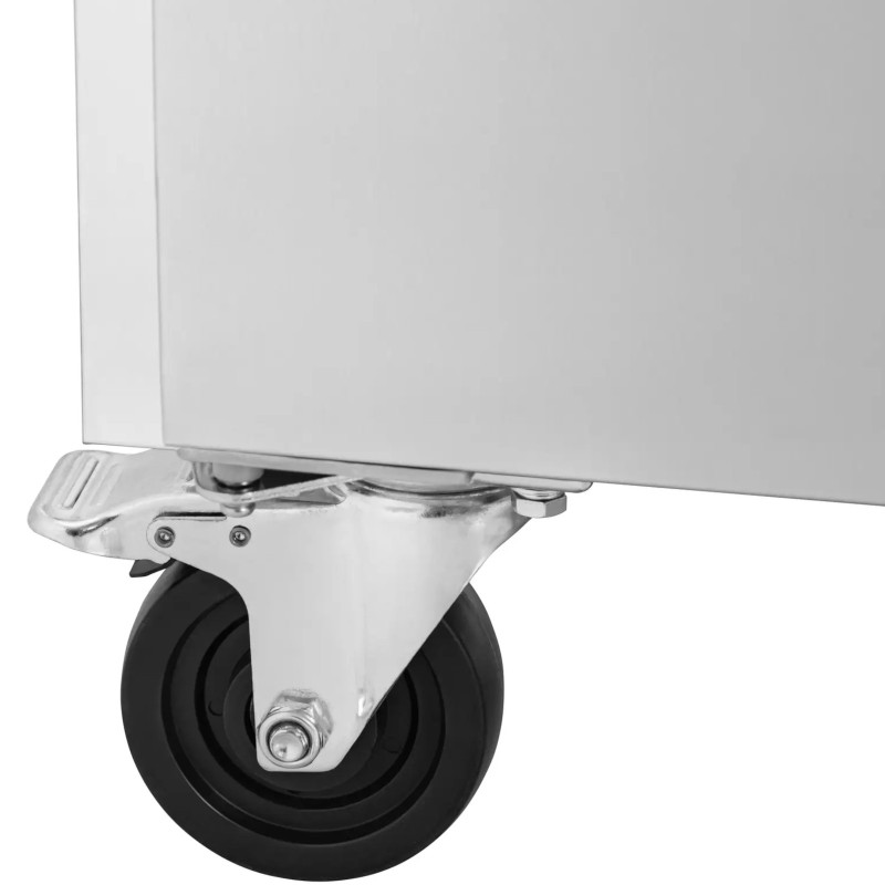 Šaldomas maitinimo stalas su ratlankiu ant ratų 3 kameros 410 l 179x70x95 cm