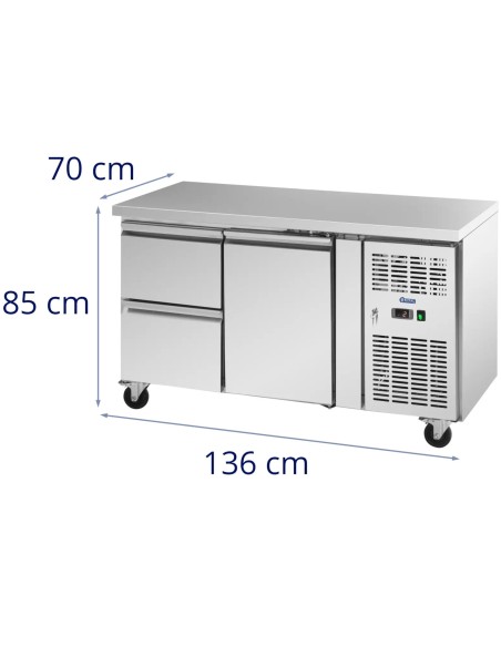 Šaldomas maitinimo stalas ant ratukų 1 skyrius 2 stalčiai 280 l 70x136x85 cm
 
Šaldomas maitinimo stalas ant ratukų 1 skyrius 2 stalčiai 280 l 70x136x85 cm