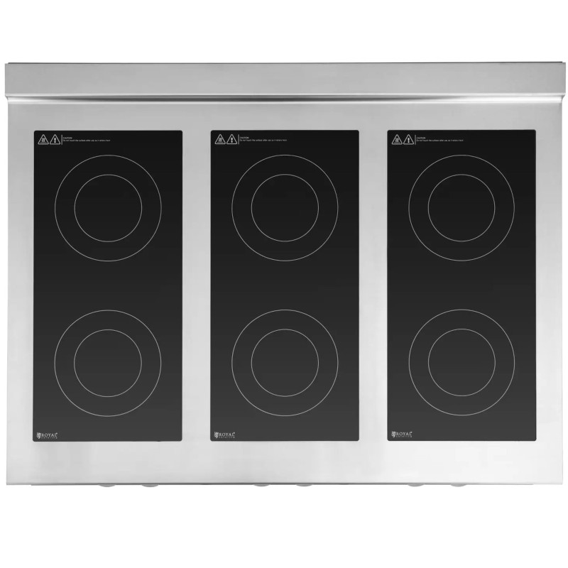 Atskirai pastatoma indukcinė viryklė atviru pagrindu 6 degikliais 25,5 kW