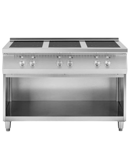 Atskirai pastatoma indukcinė viryklė atviru pagrindu 6 degikliais 25,5 kW
 
Atskirai pastatoma indukcinė viryklė atviru pagrindu 6 degikliais 25,5 kW