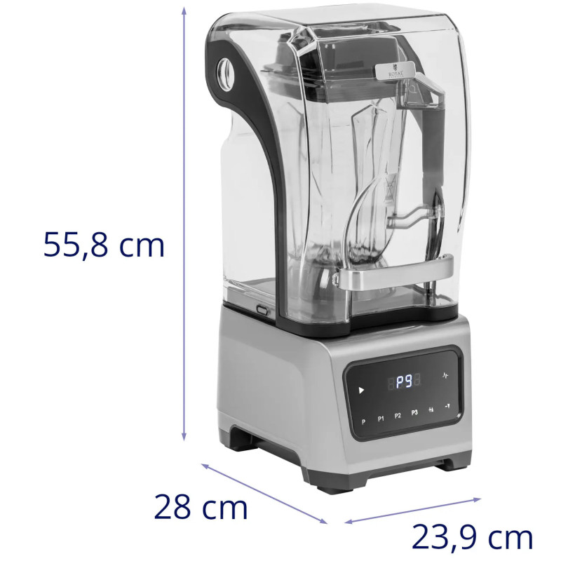 
2,5 l 1680 W ąsotis su garsui nepralaidžiu korpusu ir skaitmeniniu skydeliu
