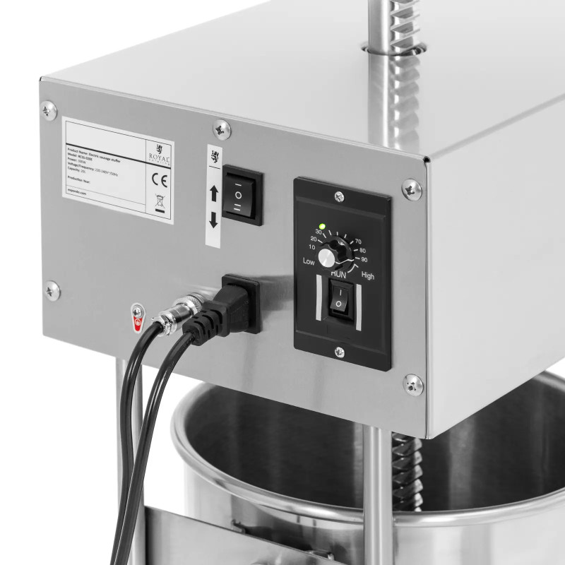 Elektrinis dešrų kimštuvas, vertikalus, 4 piltuvėliai, 20 l, 300 W