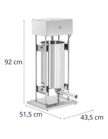 Elektrinis dešrų kimštuvas, vertikalus, 4 piltuvėliai, 25 l, 350 W
 
Elektrinis dešrų kimštuvas, vertikalus, 4 piltuvėliai, 25 l, 350 W