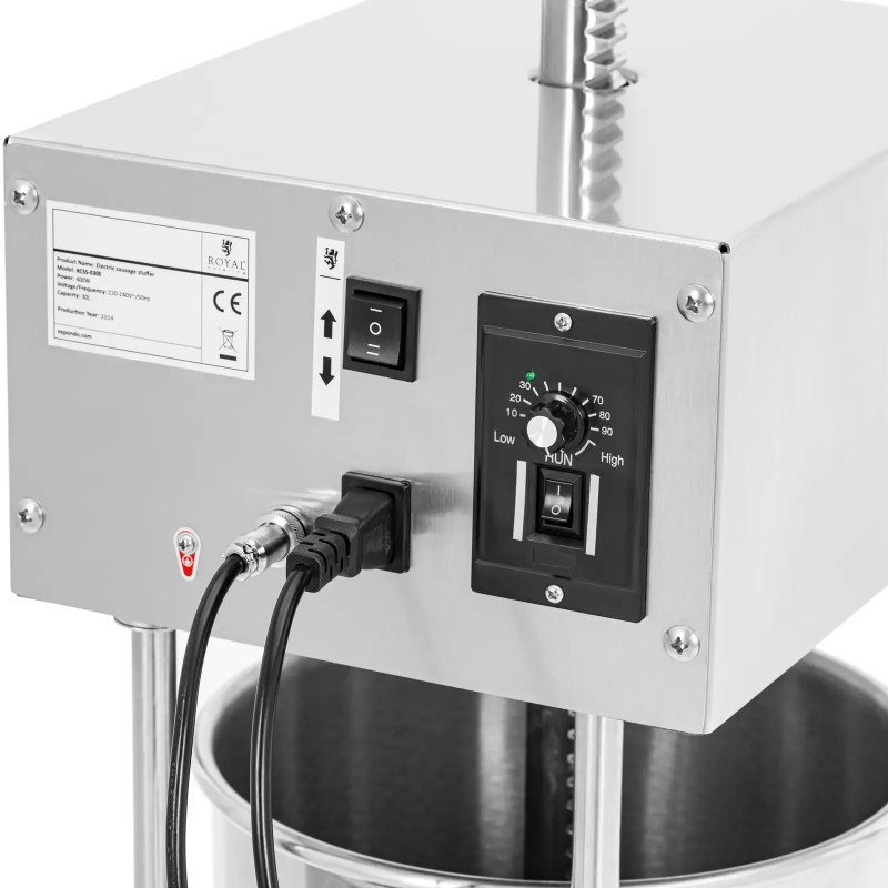 Elektrinis dešrų kimštuvas, vertikalus, 4 piltuvėliai, 30 l, 400 W