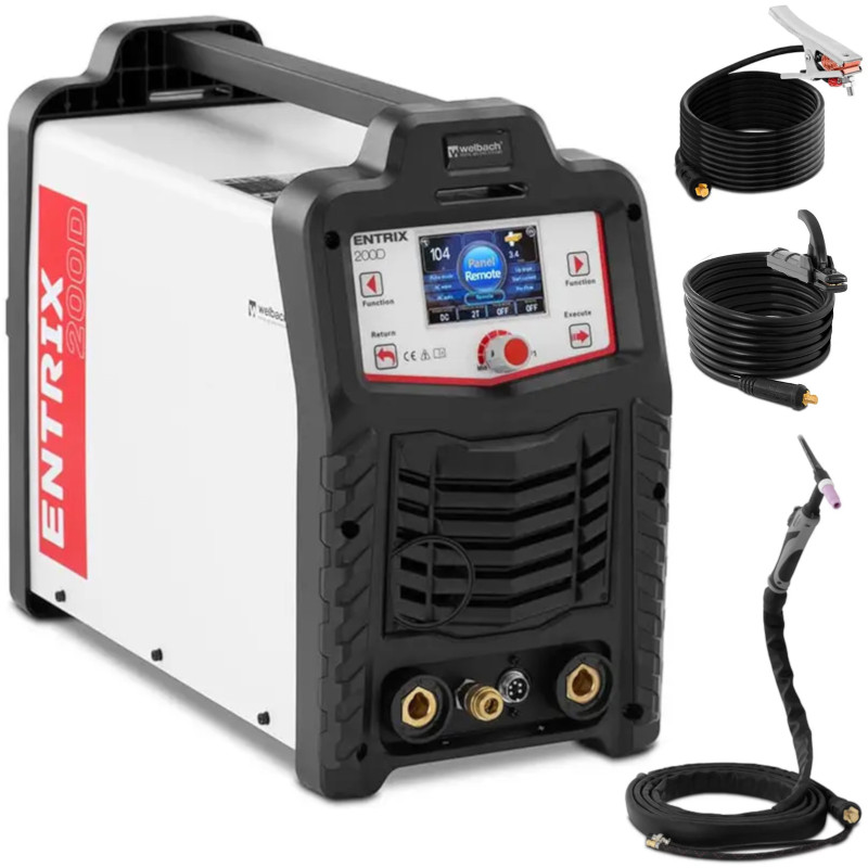 
Skaitmeninis aliuminio suvirintojas ENTRIX TIG MMA HF AC/ DC Pulse 200A
