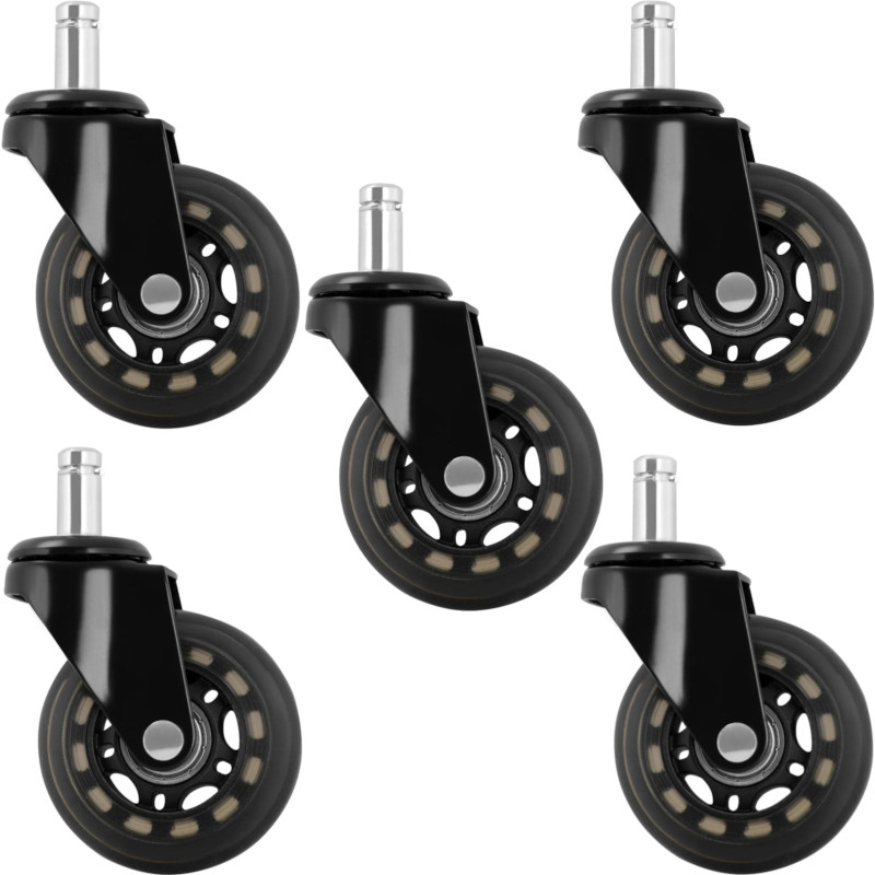 
Ratukai biuro žaidimų kėdėms dia. 63 x 23 mm – 5 rinkinys

