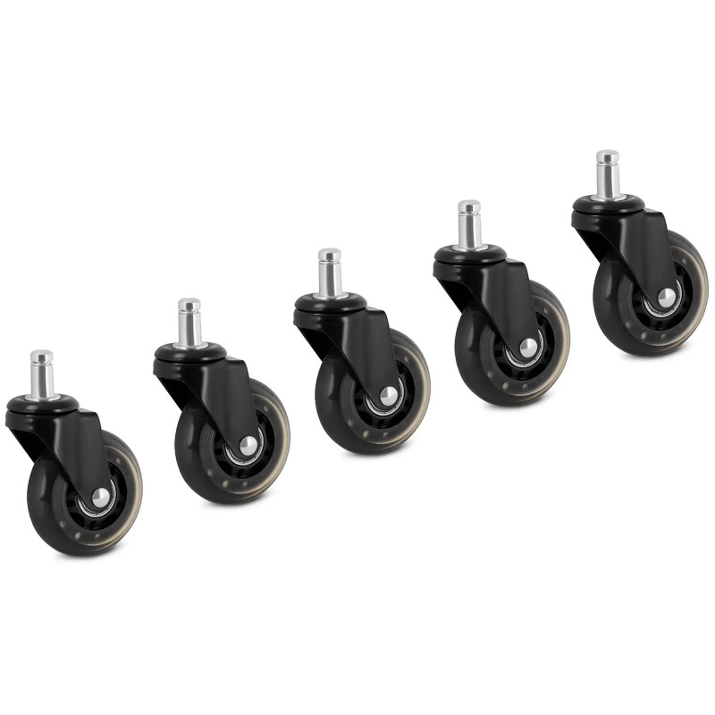 Ratukai biuro žaidimų kėdėms dia. 63 x 23 mm – 5 rinkinys