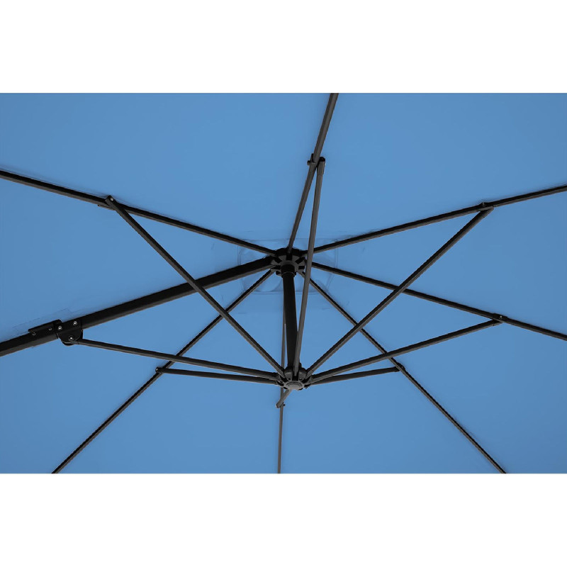 Šoninis sodo skėtis ant kvadratinės rankos 250 x 250 cm mėlynos spalvos