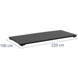 
Veterinarinės platforminės svarstyklės gyvūnams 100 x 220 cm 5 t / 2 kg
