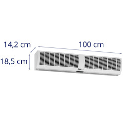 
Oro užuolaidos elektrinis sieninis šildytuvas su nuotolinio valdymo pulteliu 1520 m3/ h 130 W
