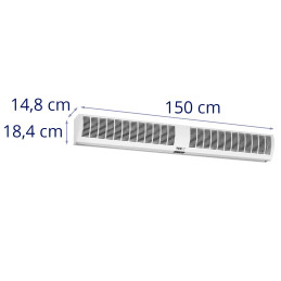 
Oro užuolaidos elektrinis sieninis šildytuvas su pulteliu 1510 m3/ h 190 W
