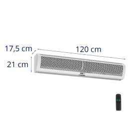 
Oro užuolaidos elektrinis sieninis šildytuvas su pulteliu 3030 m3/ h 170 W
