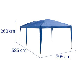
Neperšlampama sodo paviljono palapinė 3 x 6 m
