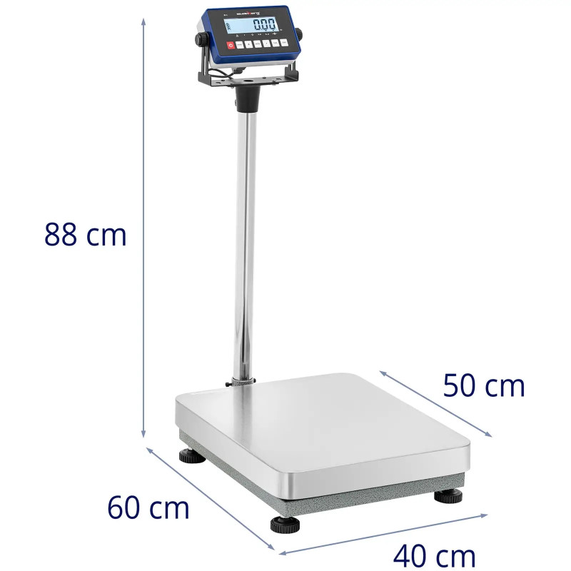 Sandėlio platformos svarstyklės 40 x 50 cm 300 kg / 0,01 kg