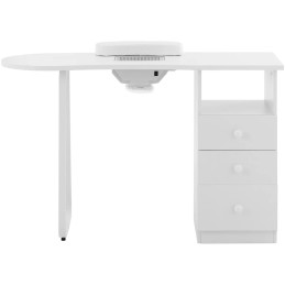 
Manikiūro kosmetinis stalas su dulkių surinkėju 120 x 45 cm - Baltas
