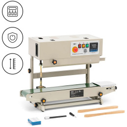 
Vertikalios juostos sandariklis DoyPack plėvelėms 6-12 mm 0-300 laipsnių 500 W
