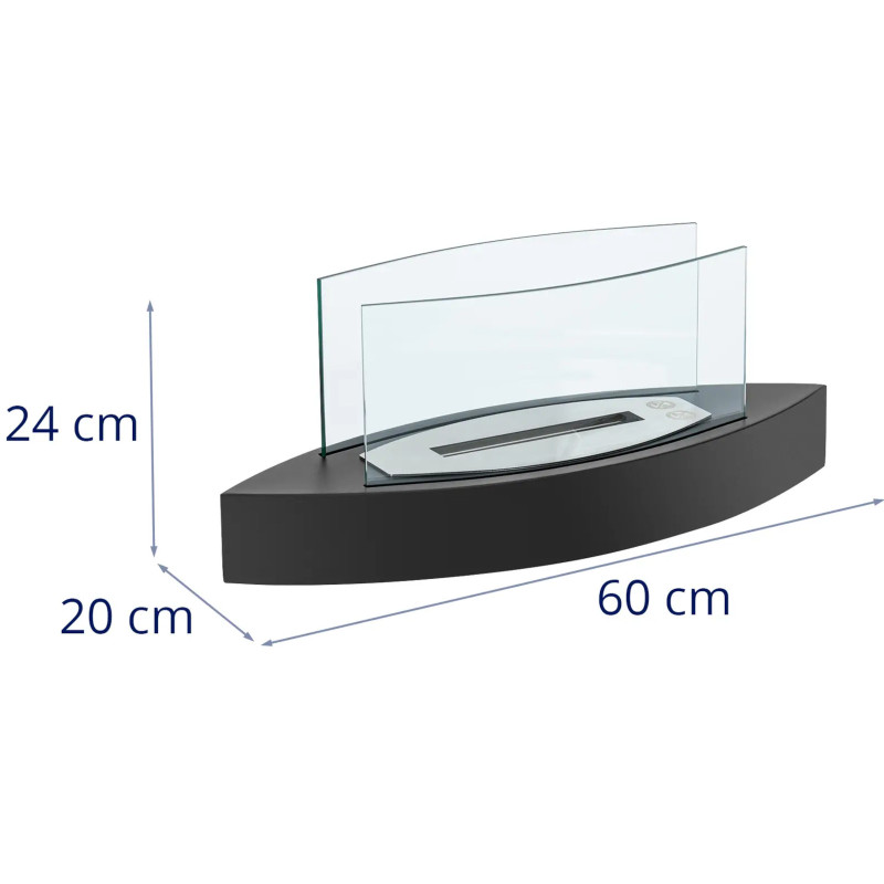 Laisvai pastatomas plieninis bio židinys 0,6 l 60 x 20 cm