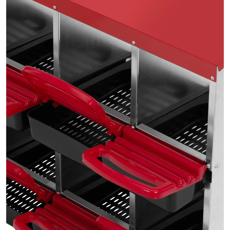 
Sieninis vištų dedeklių lizdas, 6 kameros, PLIENAS, 81 x 52,5 x 79 cm
