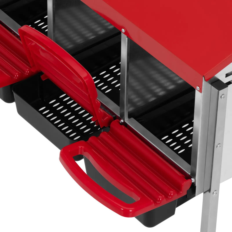 
Stovimas vištų dedeklių lizdas 4 kameros PLIENAS 113,5 x 52,5 x 78 cm
