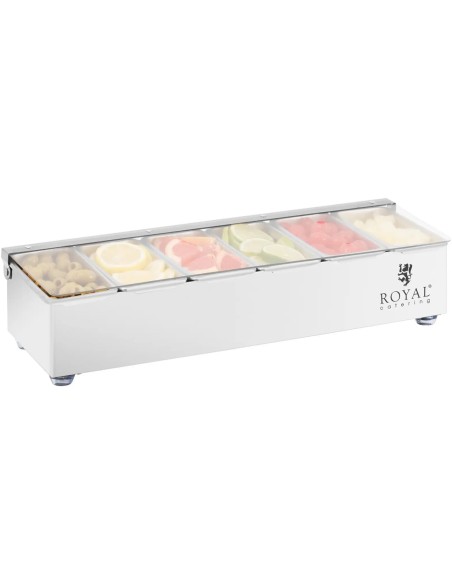 
Barmeno organizatoriaus indas gėrimų priedams su dangteliu 6 x 0,4 l
