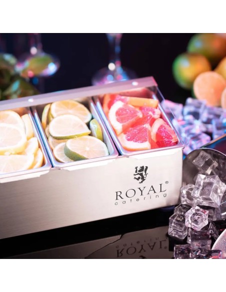 
Barmeno organizatoriaus indas gėrimų priedams su dangteliu 6 x 0,4 l
