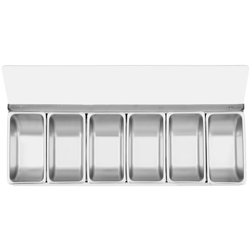 
Barmeno organizatoriaus indas gėrimų priedams su dangteliu 6 x 0,4 l
