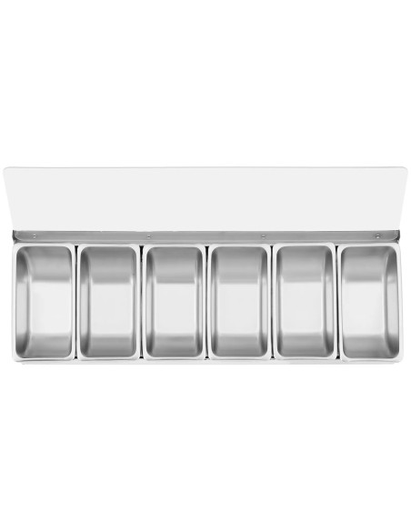 
Barmeno organizatoriaus indas gėrimų priedams su dangteliu 6 x 0,4 l
