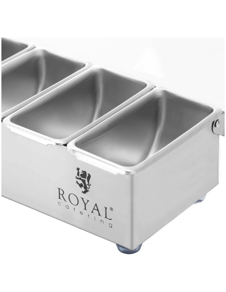 
Barmeno organizatoriaus indas gėrimų priedams su dangteliu 6 x 0,4 l
