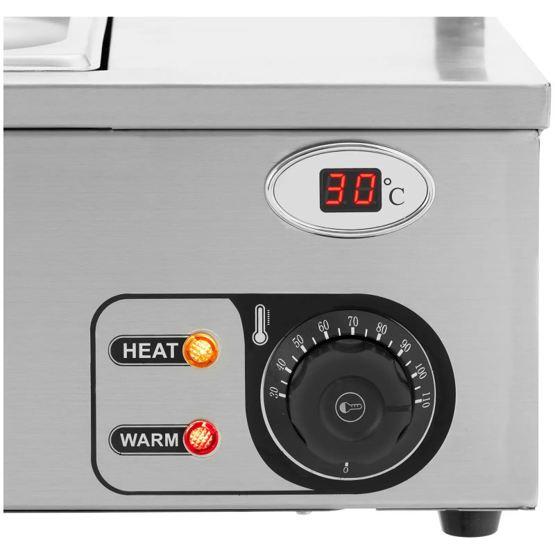 
Bain-marie maisto šildytuvas šildantis bufetas su dangteliu 6 x GN 1/ 3 2100 W
