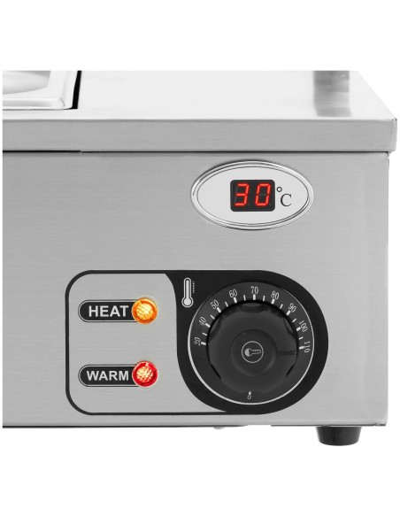 
Bain-marie maisto šildytuvas šildantis bufetas su dangteliu 6 x GN 1/ 3 2100 W
