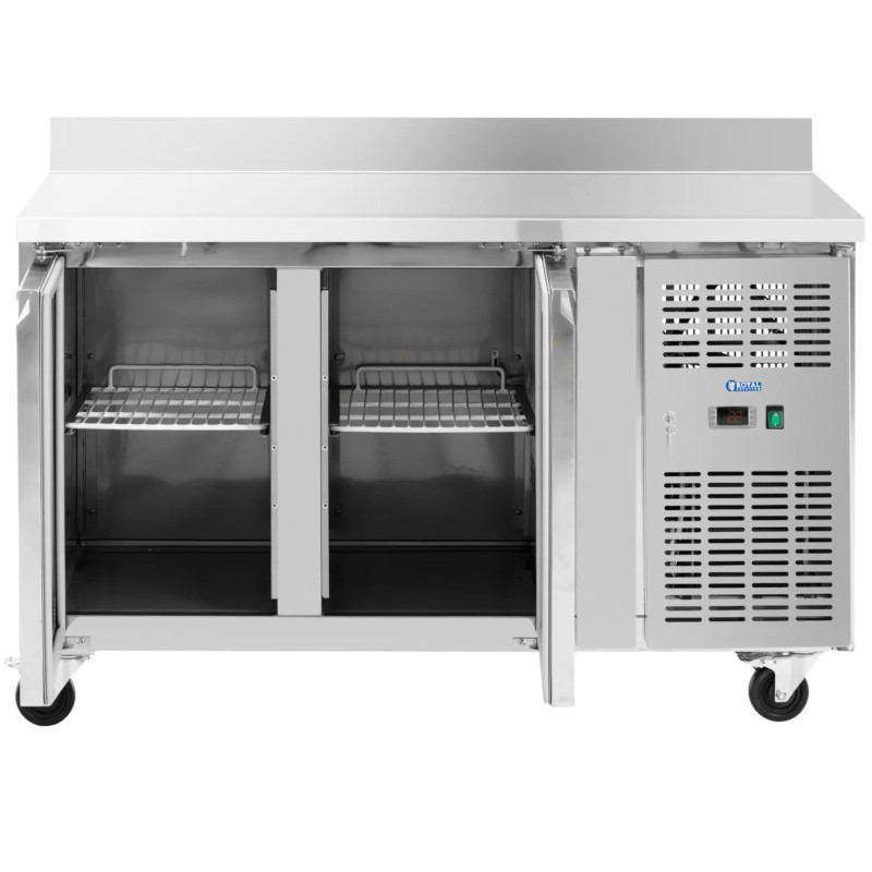Šaldomas maitinimo stalas su ratlankiu ant ratų 2 kameros 260 l 136x70x95 cm