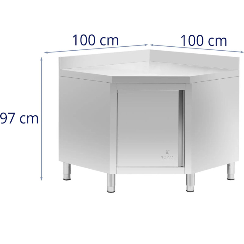 Kampinė maitinimo spinta su briauna PLIENAS 100 x 100 x 97 cm