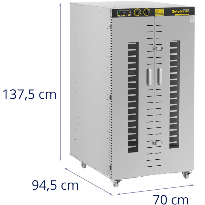 Pramoninė maisto džiovykla žolelėms, vaisiams, 24 lentynos, 40-90 C, 5850 W