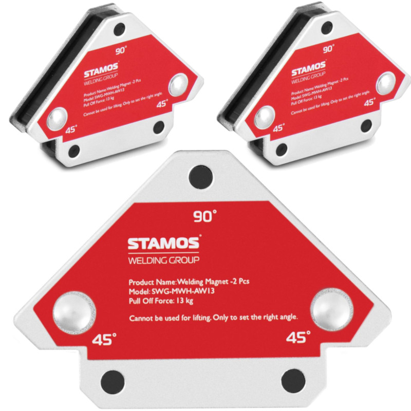 Kampinio strypo magnetinio suvirinimo laikiklio kampas 45/90/135 iki 13 kg 2 vnt.