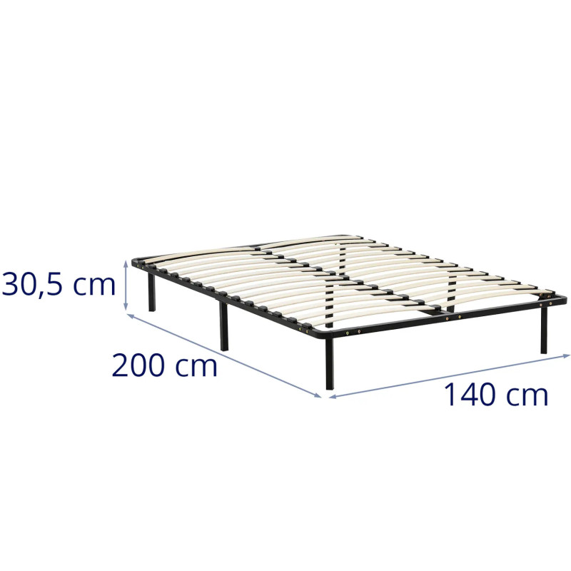 Metalinis lovos rėmas 7 kojos iki 400 kg 140 x 200 cm