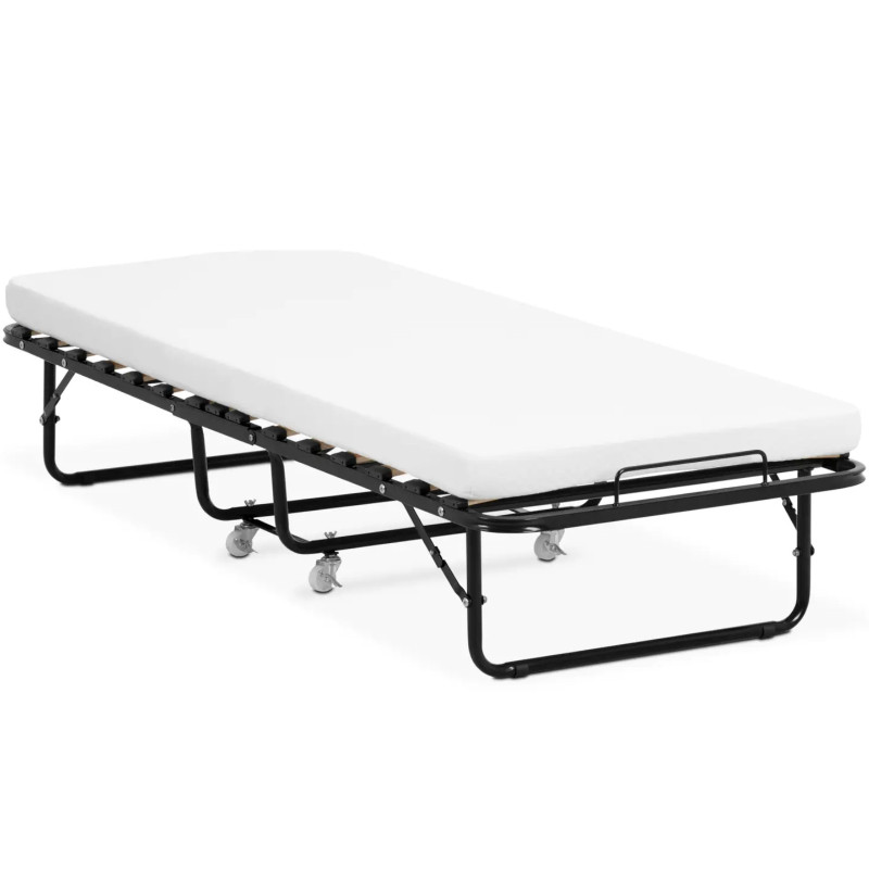 Sulankstoma stovyklavietė su čiužiniu ant ratukų iki 150 kg 80 x 190 cm