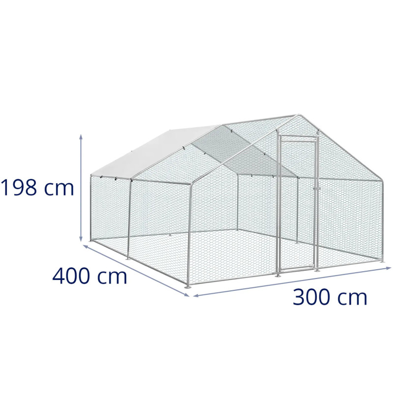 
Voljero narvas vištoms viščiukams su brezentu 300 x 400 x 198 cm
