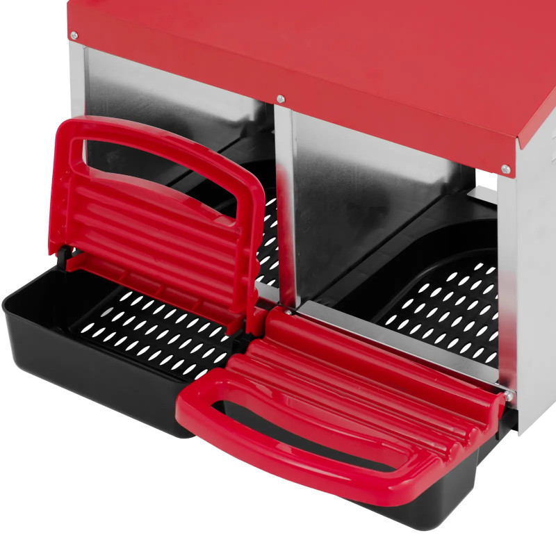 
Sieninis lizdas vištoms dedeklėms, 2 kameros, PLIENAS, 52 x 54 x 48 cm
