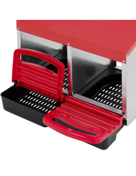 
Sieninis lizdas vištoms dedeklėms, 2 kameros, PLIENAS, 52 x 54 x 48 cm
