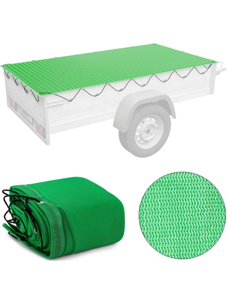 Transportavimo tinklas, fiksuojantis krovinį ant priekabos smulkaus tinklelio 2,5 x 4,5 m žalias Transportavimo tinklas, fiksuojantis krovinį ant priekabos smulkaus tinklelio 2,5 x 4,5 m žalias