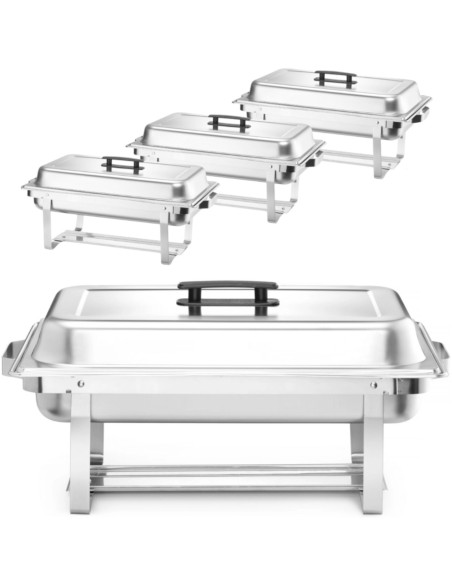 
Maisto šildytuvas bain-marie bufetas pastai GN 1/ 1 PLIENAS - 4 VIENŲ RINKINYS
