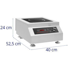 Indukcinė viryklė 1 reguliuojama kaitvietė 5000 W