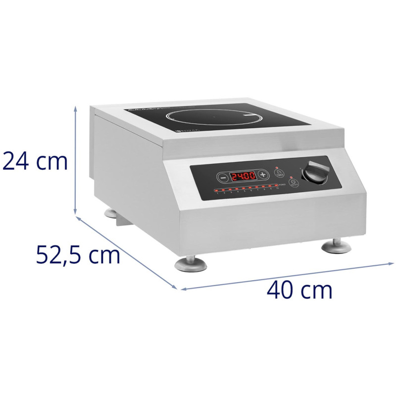 Indukcinė viryklė 1 reguliuojama kaitvietė 5000 W